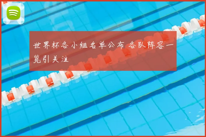 世界杯各小组名单公布 各队阵容一览引关注